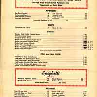          Mario's menu, 1950s picture number 2
   
