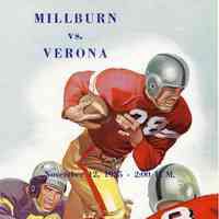 Football: Millburn vs. Verona Program, 1955