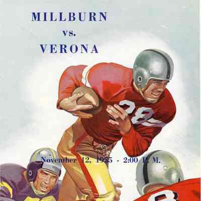 Football: Millburn vs. Verona Program, 1955