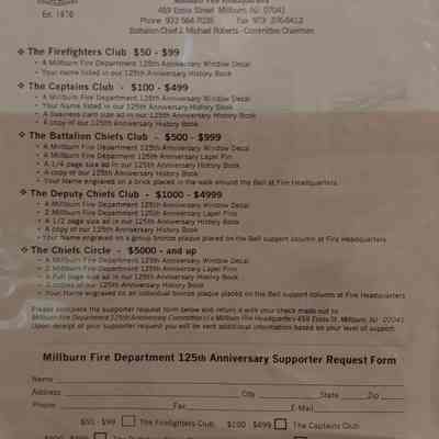Fire Department: 125th Anniversary Supporter Guide