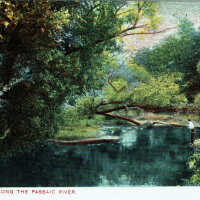 Along the Passaic River Color Postcard