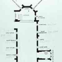 Christ Church: Church Plan with Window Placement, 1917