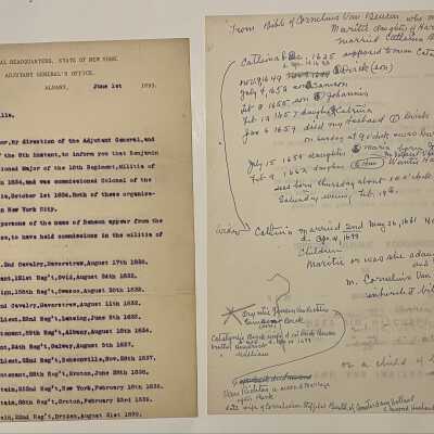 Brison Pages of Miscellaneous Notes (23) by Emilie Benson Welsh and Emilie Benson Welsh Jr.
