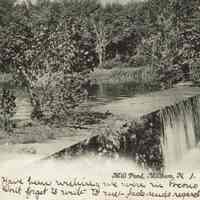 Mill Pond: Falls at Mill Pond, Millburn, 1905, 1915, 1920