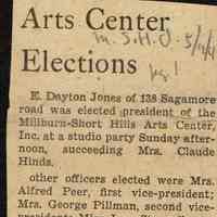          Millburn Art Center 1946 Scrapbook: Art as a Force for Peace Talk, Art Center Elections, Events, 1946 picture number 3
   