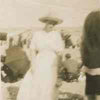 Marshall-Schmidt Album: Woman in Hat at the Beach