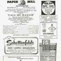          Paper Mill Playhouse Program: Call Me Madam, 1953 picture number 1
   