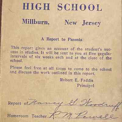 Woodruff: High School Report Cards 1947-1949