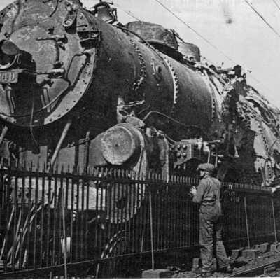Three-Milk-Car Train Engine #1140, August 18, 1941