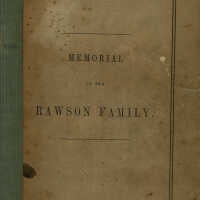 Memorial of the Rawson Family, 1849