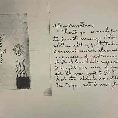 Snow: Letter to Bonnie Snow from Julian K. Smyth, 1911
