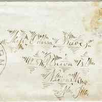 Reeves: Enveloped addressed to Odessa Reeves, Newark, postmarked Millburn, October 17