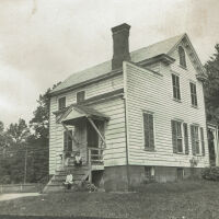 Marshall-Schmidt Album: Children Seated on Porch Steps