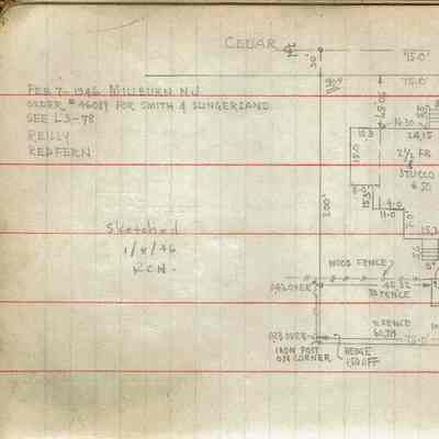 Notebook: Robert Halsey Surveyor Notebook, c. 1946