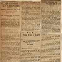 Wehrle Scrapbook: Guy R. Bosworth Memorial