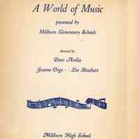 Millburn Elementary Schools: Spring Music Concert, 1960