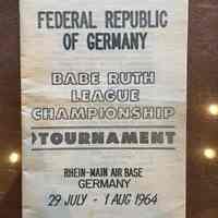 Joy: Babe Ruth League Championship Baseball Tournament Flyer, 1964
