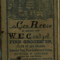 Gentzel: George Reeve 1892 Account Book at Gentzel