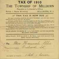 Ellis: Hannah Ellis Tax Bill, 1910