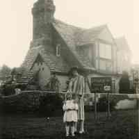 Faddis: Sarah and Betty Faddis near One Nottingham Road, c. 1926