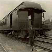 Marshall-Schmidt Album: Delaware, Lackawanna & Western Railroad Train and Conductor