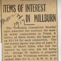 Wyoming Civic Association: Items of Interest: Township Committee, 1917