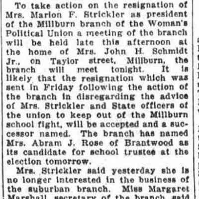 Article in the Newark Evening News, March 13, 1915