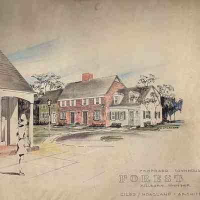 Forest Ridge Townhouses: Architectural Rendering for Forest Ridge Apartment Complex, 1970s