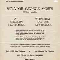 Republican Club: George Moses Lecture Flyer, 1936