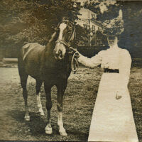 Marshall-Schmidt Album: Woman in White Leading a Horse