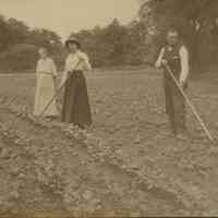 Bosworth: Field scene with Man and Woman Hoeing