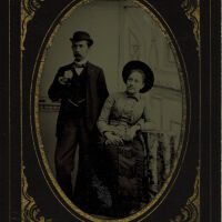 Brison: Emilie Benson & Unknown Male-Tintype