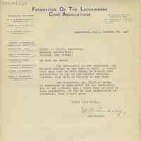 Wyoming Civic Association: Regret to not admit the Wyoming Association, 1915