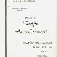 MHS Scrapbook: Millburn High School Music Program, 1949