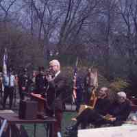 Bicentennial: William Barr, Alexander Lyons & Gloria Patrizio Speaking at Liberty Tree Planting Ceremony, 1976