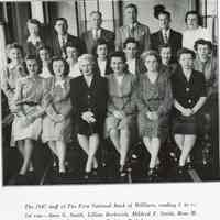          Staff in 1947: Anne G. Smith, Lillian Berberich, Mildred F. Smith, Rose M. Palumbo, Leonie Crane, Ruth Lore, Hazel Reeve, Joyce E. Hindenlang, Florence Silance, Rose Marcketta, Dorothy C. Sweeney, Evelyn J. Jamison, Dorothy H. Jackson, Ruth F. Jacobus, Samuel C. Albanese, George W. Pultz, Robert F. Smith, Robert Voorhees, Ruth Meisiek.
   