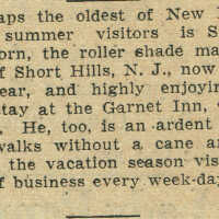 Stewart Hartshorn in Center Harbor 1937 (Newspaper Clipping)