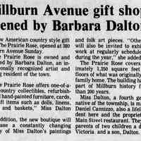         Opening of Prairie Rose Gift Shop, the Item, May 7, 1987.
   