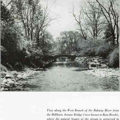 West Branch of the Rahway River from Millburn Avenue Bridge, Taylor Park, 1946