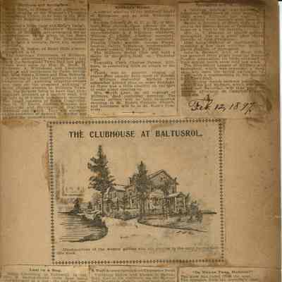 Flanagan Scrapbook: Baltusrol Clubhouse, American Volunteers of Millburn, page 1