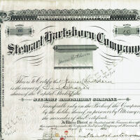 Hartshorn: Stewart Hartshorn Company Stock Certificate, 1915