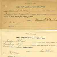 Wyoming Civic Association: Application Blanks, 1912-13