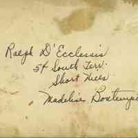          Verso of Photograph
   