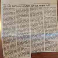 Millburn Middle School: 1997-98 Honor Roll