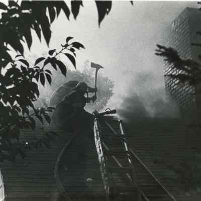 Fire Department: Millburn Firefighters at Madaras House Fire, 1977