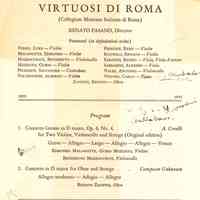          Community Concert Association: Virtuosi Di Roma Program and Article, 1953 picture number 1
   