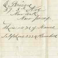          Brison: Edward Brison Handwriting Samples 1924-26 picture number 1
   