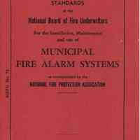 Fire Department: Municipal Fire Alarm Systems Manual, 1955