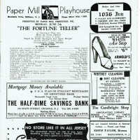 Paper Mill Playhouse Program: Fortune Teller, 1945