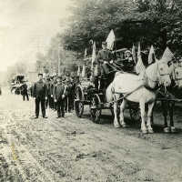 Semi-Centennial Parade Line Up with Millburn Fire Dept, 1907